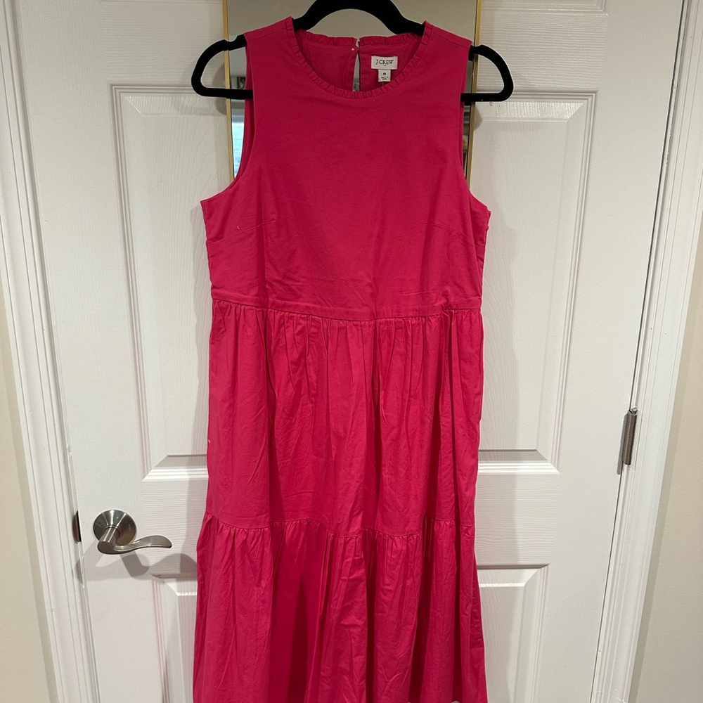 J Crew Pink with Ruffles Dress Size 6
